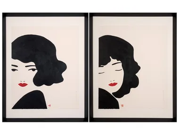 Morena mirando & soñando - Paper Painting by NOVOCUADRO ART COMPANY - view 2